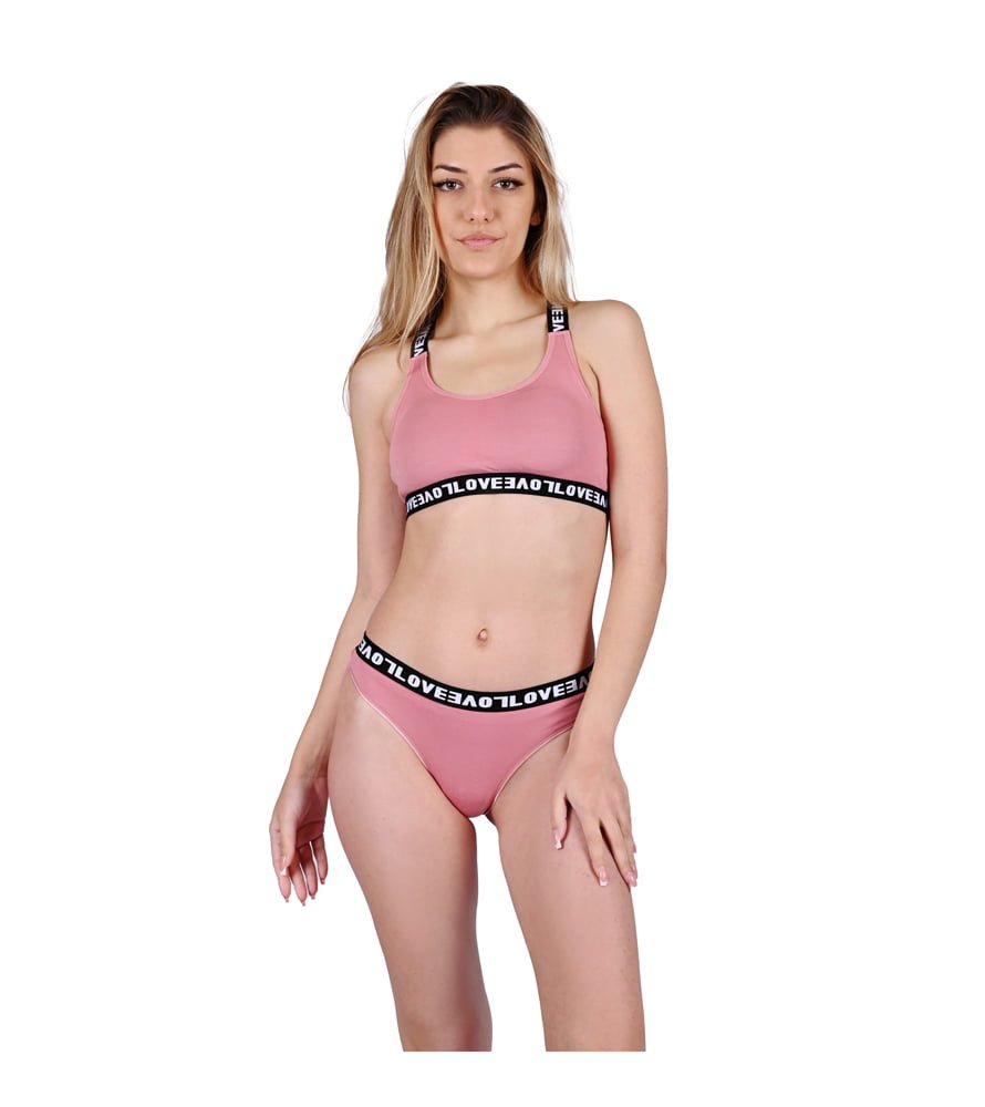 Women's cotton sports bra set