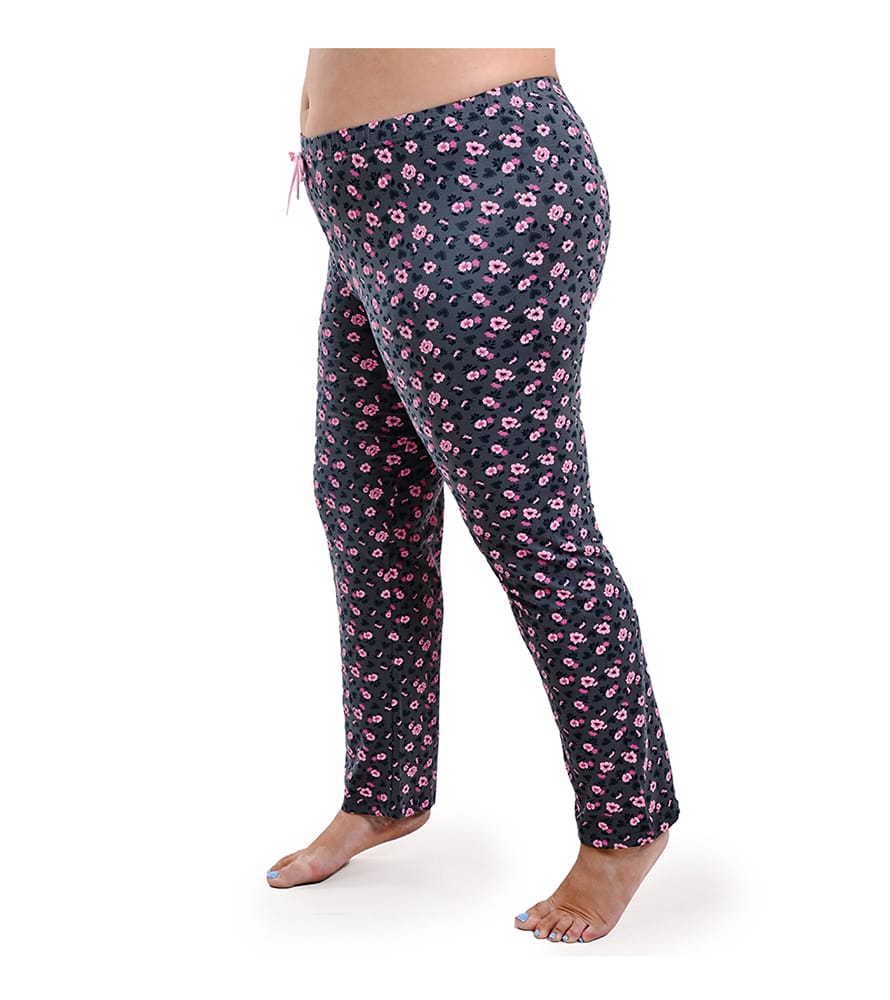 Plus size παντελόνι πυτζάμας γκρί