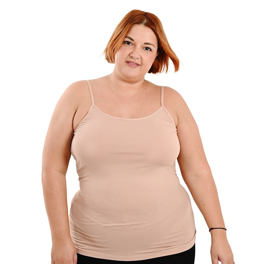 Φανελάκι χωρίς δαντέλα μπεζ