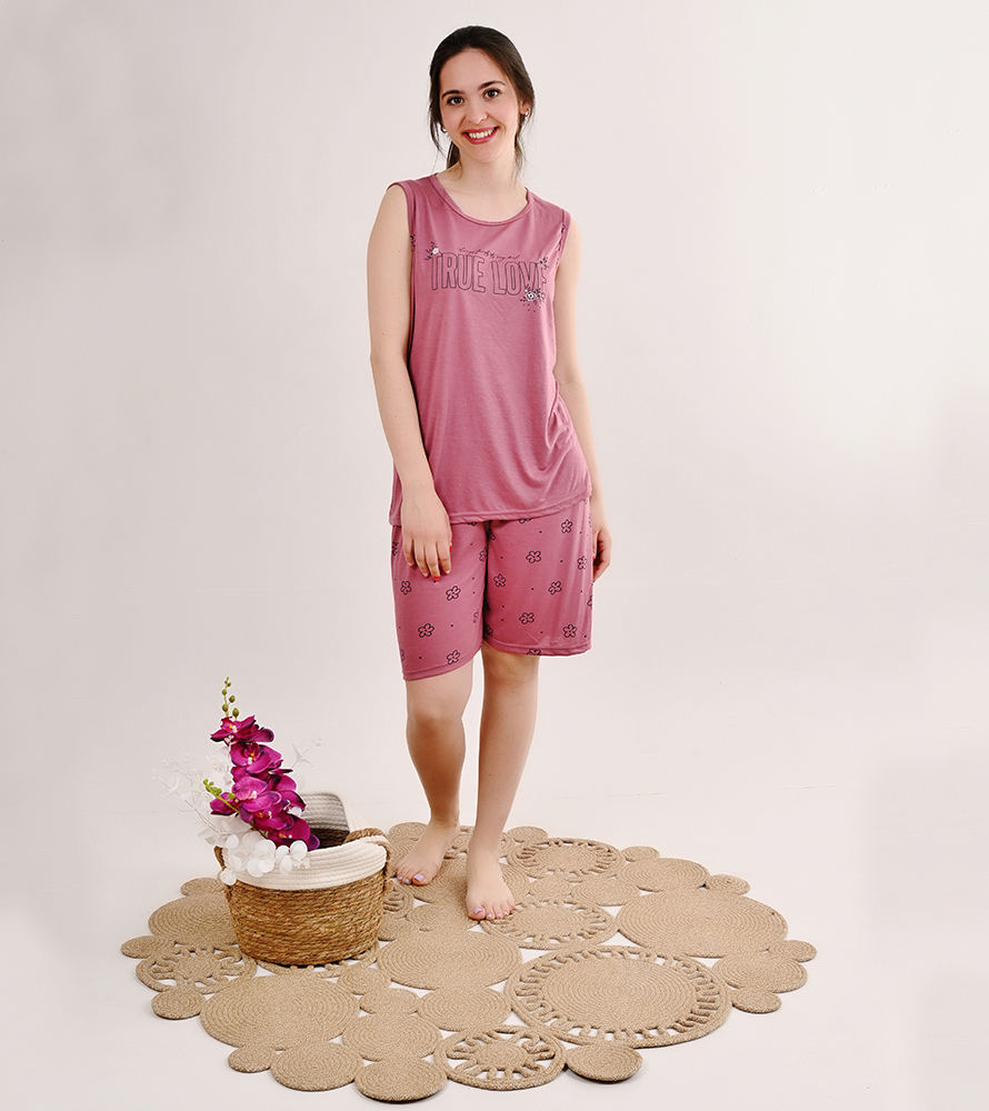 Βαμβακερή πυτζάμα με σορτσακι