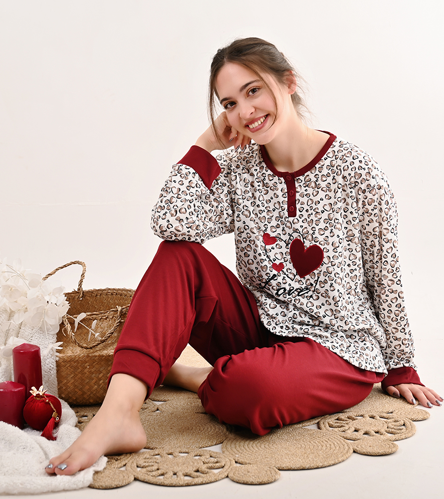 Υπερμεγεθη πυτζάμα μπορντω