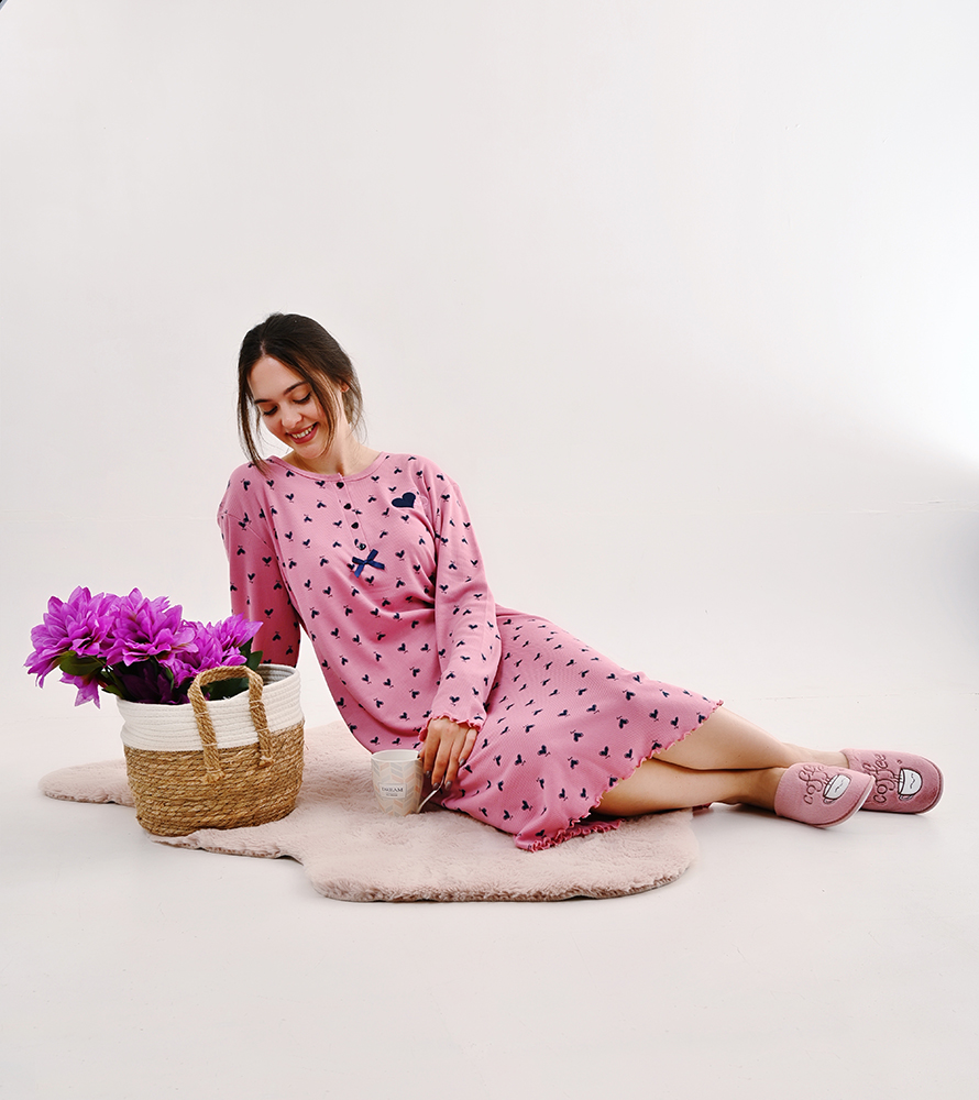 Winter nightgown plus size