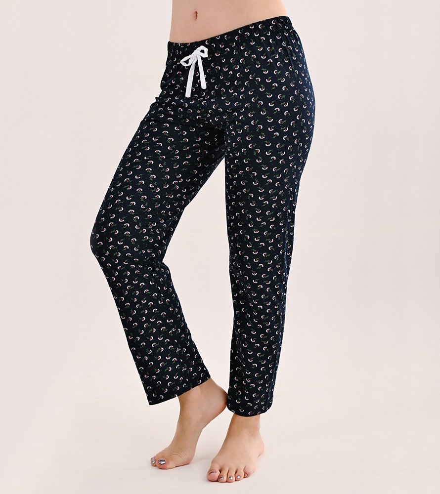 Παντελόνι πυτζάμας plus size μαύρο