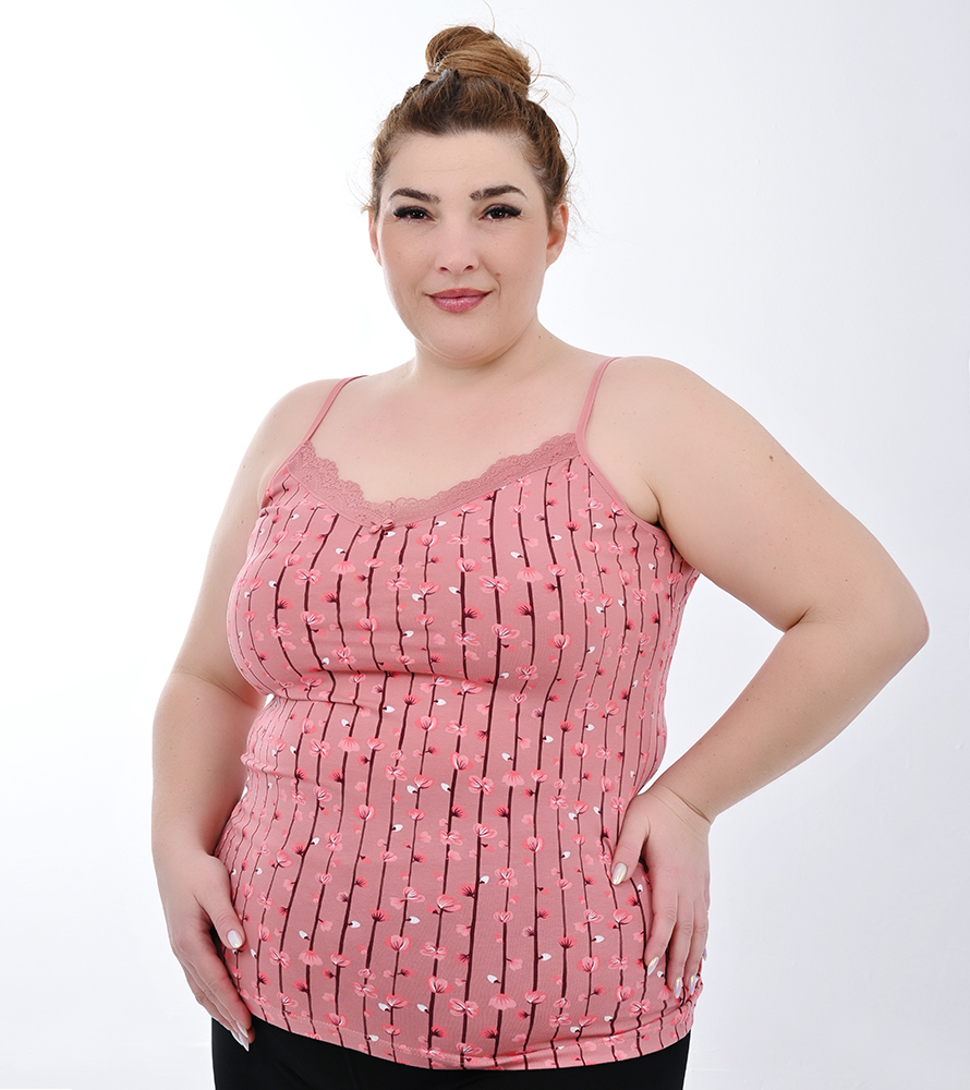 Plus size φανελάκι με σχέδιο