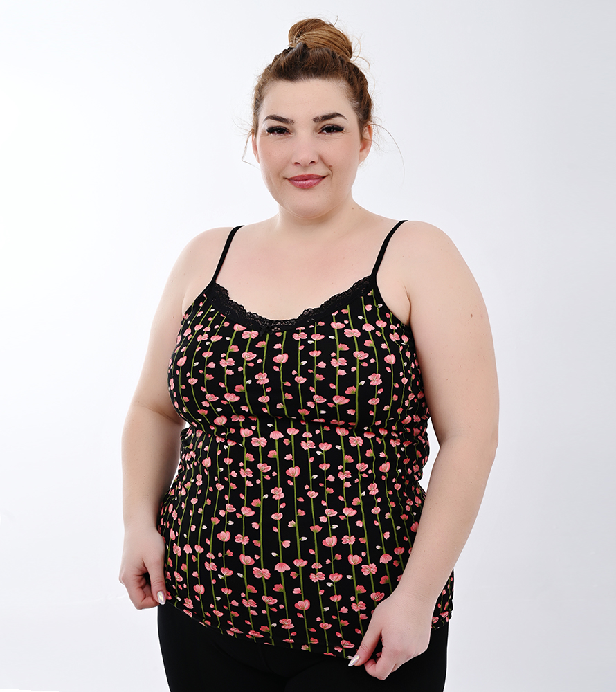 Plus size φανελάκι με σχέδιο
