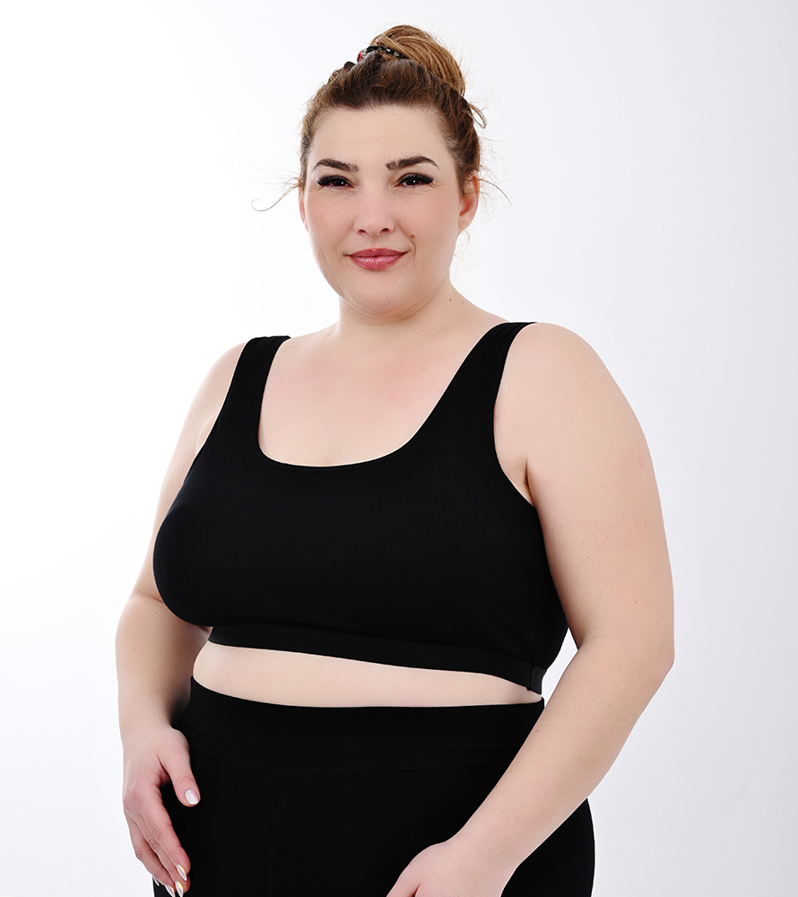 Cotton bustier plus size
