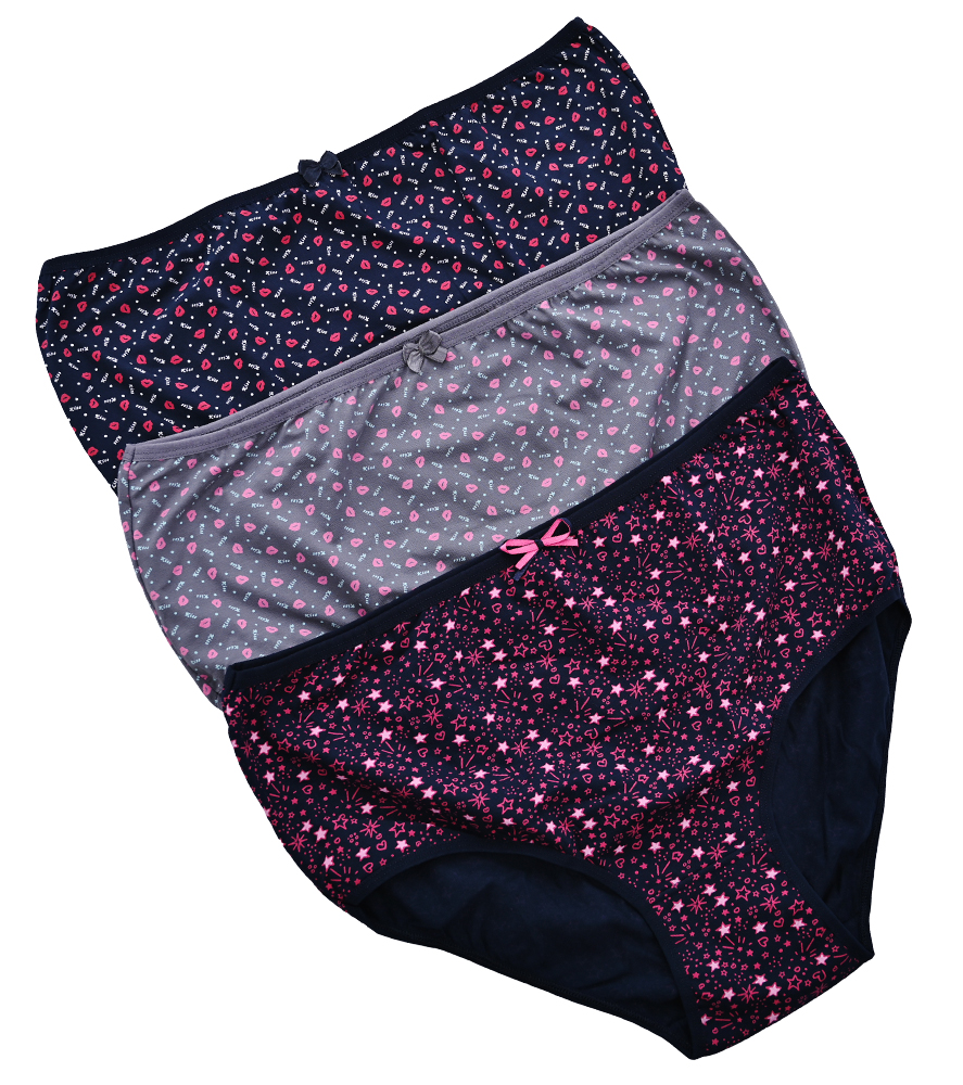 Pack of 3 women's cotton panties